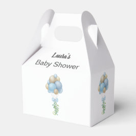 Caja Para Regalos Minimalista Blue Balloons Boy Baby Shower