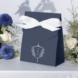Caja Para Regalos Minimalista Gracias Boda Marina Azul Favor