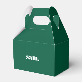 Caja Para Regalos Minimalista negrita texto personalizado verde
