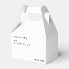 Caja Para Regalos Minimalista tarjeta Boda simple y moderna