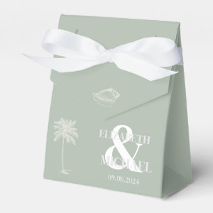 Caja Para Regalos Minimalista Verde Menta Tropical
