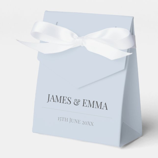 Caja Para Regalos Minimalistic Elegant Typography Dusky Blue (Front Side)