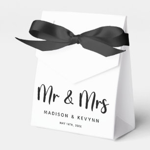Caja Para Regalos Mínimo y Moda Sr. y Sra. Boda
