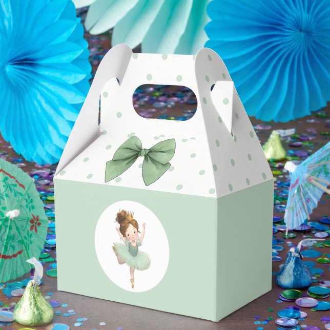 Caja Para Regalos Mint Green Little Princess Ball Favor Box (Fiesta)
