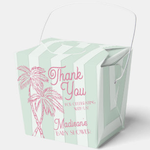 Caja Para Regalos Mint Palm Spring Pastel Beach Baby Shower