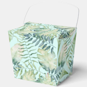 Caja Para Regalos Mint Tropical Green Leaves Aloha