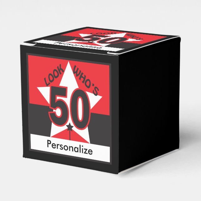 Caja Para Regalos Mira quién cumple 50 años (Costado Anverso)