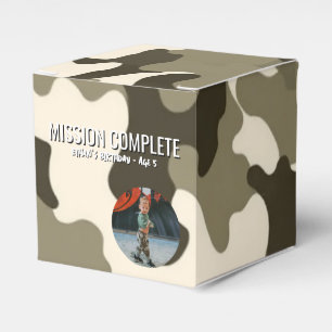 Caja Para Regalos Misión de estilo militar de Tan y Brown completada