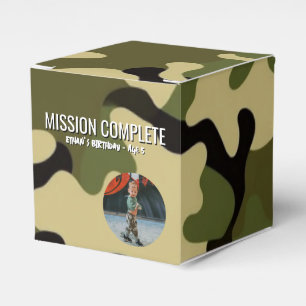 Caja Para Regalos Misión Verde, Marrón y Tan Camo completada