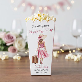 Caja Para Regalos Miss To Mrs Travel Pink Bow Dress Bridal Shower