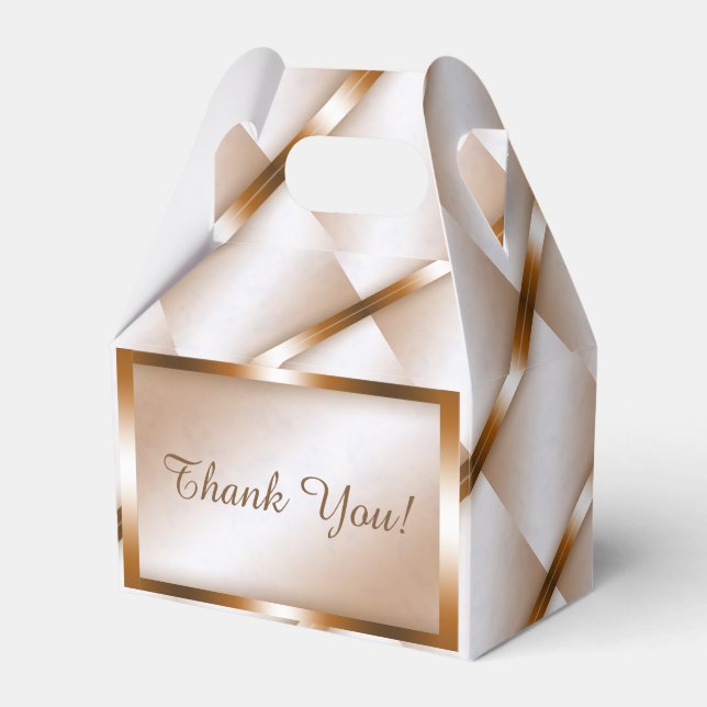 Caja Para Regalos Mocha Marble Gable Favorito Box (Front Side)