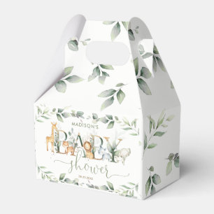 Caja Para Regalos Moda Animales de la jungla vegetación Baby Shower