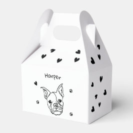Caja Para Regalos Moda Arte de línea de Bulldog francés: Editar tu t