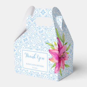 Caja Para Regalos Moda Azul Portugués Azulejo Mosaic Lily Gracias