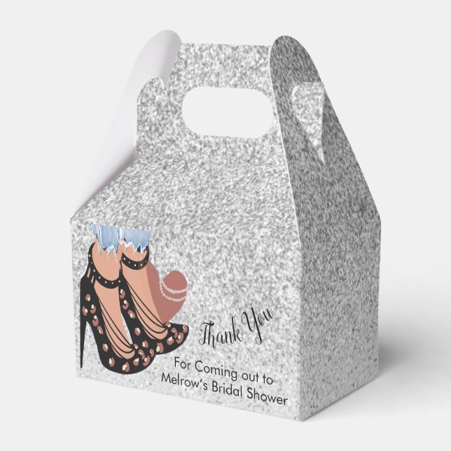 Caja Para Regalos Moda Belleza Moda Purpurina Bridal Shower (Front Side)