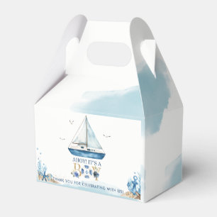 Caja Para Regalos Moda Boat Nautical Ahoy es un chico Baby Shower Fa