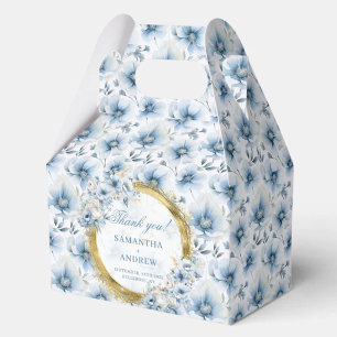 Caja Para Regalos Moda Boho Light Blue Gold Boda Gracias Box