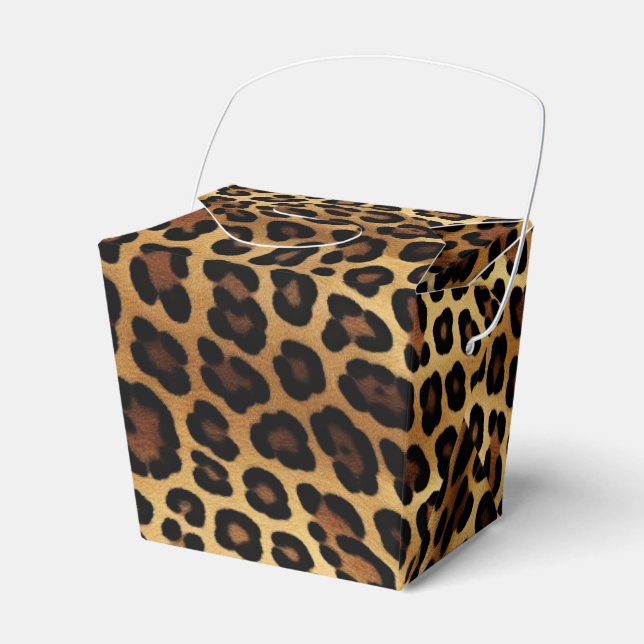 Caja Para Regalos Moda Brown Gold Leopard Boda (Front Side)