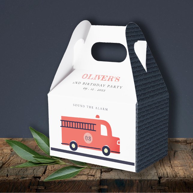 Caja Para Regalos Moda Camión Rojo Motor De Camión Fuego Cualquier C (Subido por el creador)