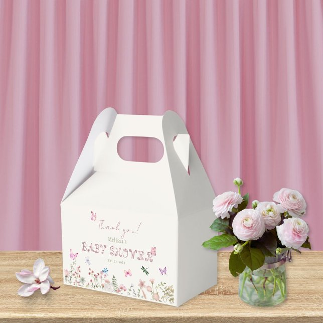 Caja Para Regalos Moda Chica de Flores Silvestres Baby Shower Gracia (Subido por el creador)