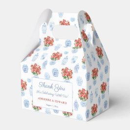 Caja Para Regalos Moda Chinoiserie Navidades de Poinsettia Boda