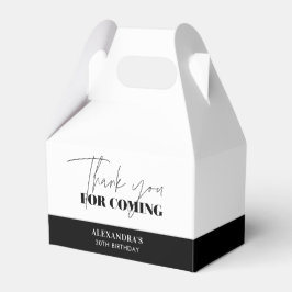 Caja Para Regalos Moda Cumpleaños Blanco Negro Gracias