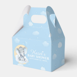 Caja Para Regalos Moda dulce Elefante Azul Baby Shower Gracias