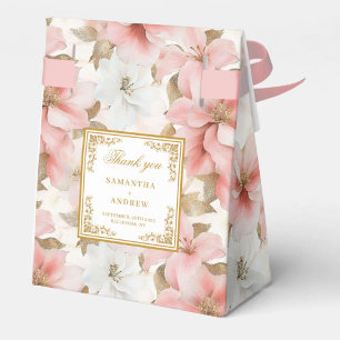 Caja Para Regalos Moda Dusty Oro Rosa Watercolor Boda Favor Box