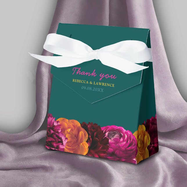 Caja Para Regalos Moda elegante boda floral rosa brillante verde (Subido por el creador)