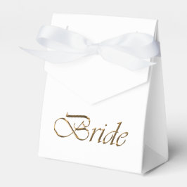 Caja Para Regalos Moda elegante del guión de oro blanco de novia
