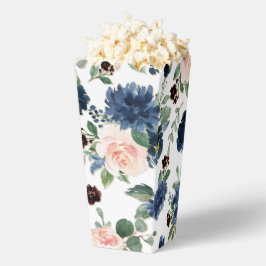 Caja Para Regalos Moda florece | Patrón azul marino y rosa Rubor