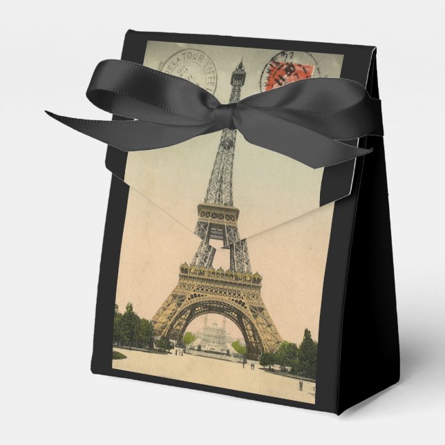 Caja Para Regalos Moda francesa de época Torre Eiffel de París (Front Side)