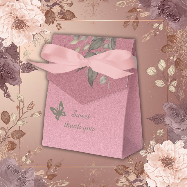 Caja Para Regalos moda glamurosa purpurina y boda de vegetación (Subido por el creador)