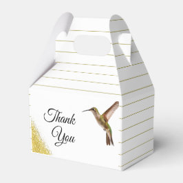 Caja Para Regalos Moda Green Hummingbird y Gold Dust Boda