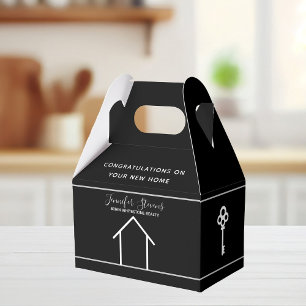 Caja Para Regalos Moda inmobiliaria Personalizado de marketing blanc