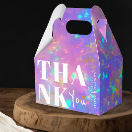 Caja Para Regalos Moda Oro Oro Minimalista Negrita Gracias Boda