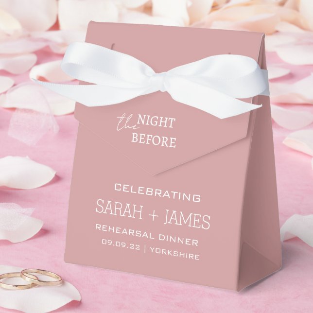 Caja Para Regalos Moda Polvorienta rosada la noche antes de la cena  (Boda)