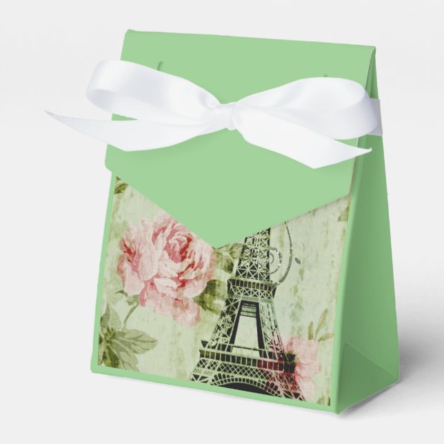 Caja Para Regalos moda primavera menta de la menta parís floral rosa (Front Side)