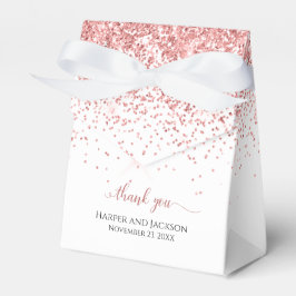 Caja Para Regalos Moda Purpurina Rosa Blanco Gracias Boda