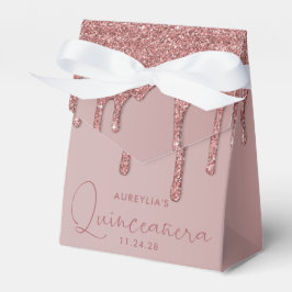 Caja Para Regalos Moda Rosa de oro Perforaciones Purpurinas de espum