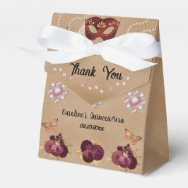 Caja Para Regalos Moda Rosas en inglés de Borgoña