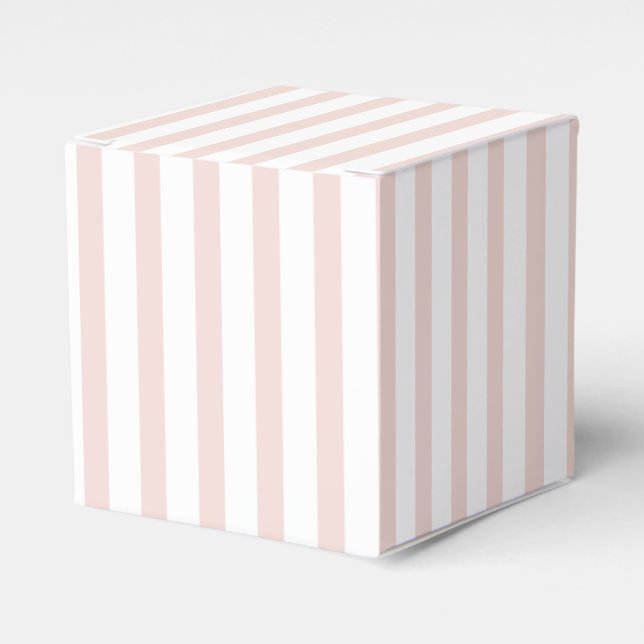 Caja Para Regalos Moda rubor rayas verticales blancas rosadas elegan (Costado Anverso)