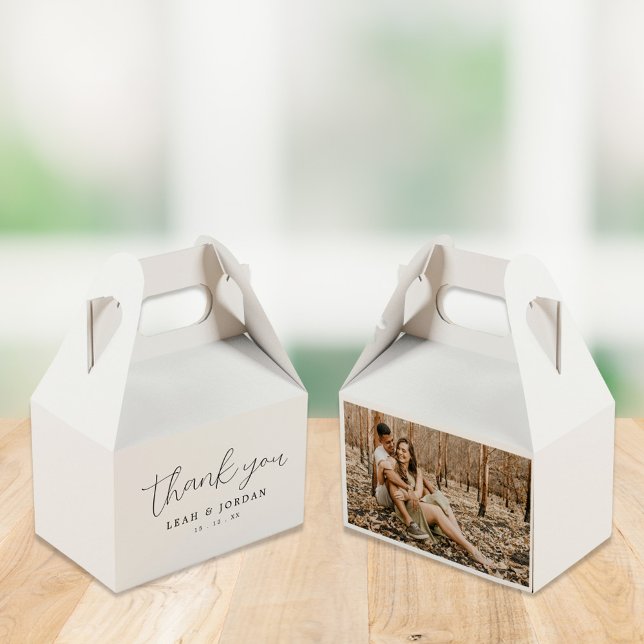 Caja Para Regalos Moda Rustica Fotografía Caligrafía Gracias Boda (Subido por el creador)