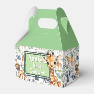 Caja Para Regalos Moda Safari moderna: Baby Shower de moda