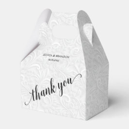 Caja Para Regalos Moda White Filigree Boda Gracias