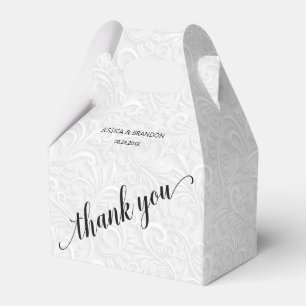 Caja Para Regalos Moda White Filigree Boda Gracias