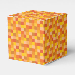 Caja Para Regalos Modelo anaranjado de los pixeles