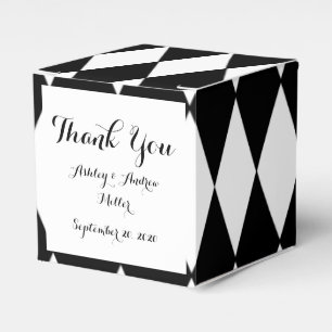 Caja Para Regalos Modelo blanco negro del Harlequin