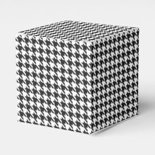 Caja Para Regalos Modelo blanco y negro de Houndstooth