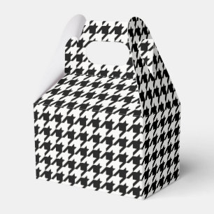 Caja Para Regalos Modelo blanco y negro de Houndstooth